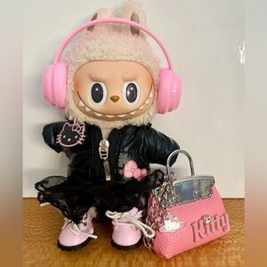 Doll Black Puffer Jacket outfit for your Labubu! (Doll not included).